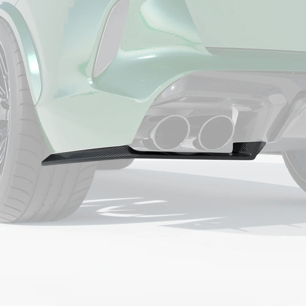 BMW F95 X5M 2019+ DRY CARBON FIBRE REAR BUMPER CORNERS - V1 - Image 5