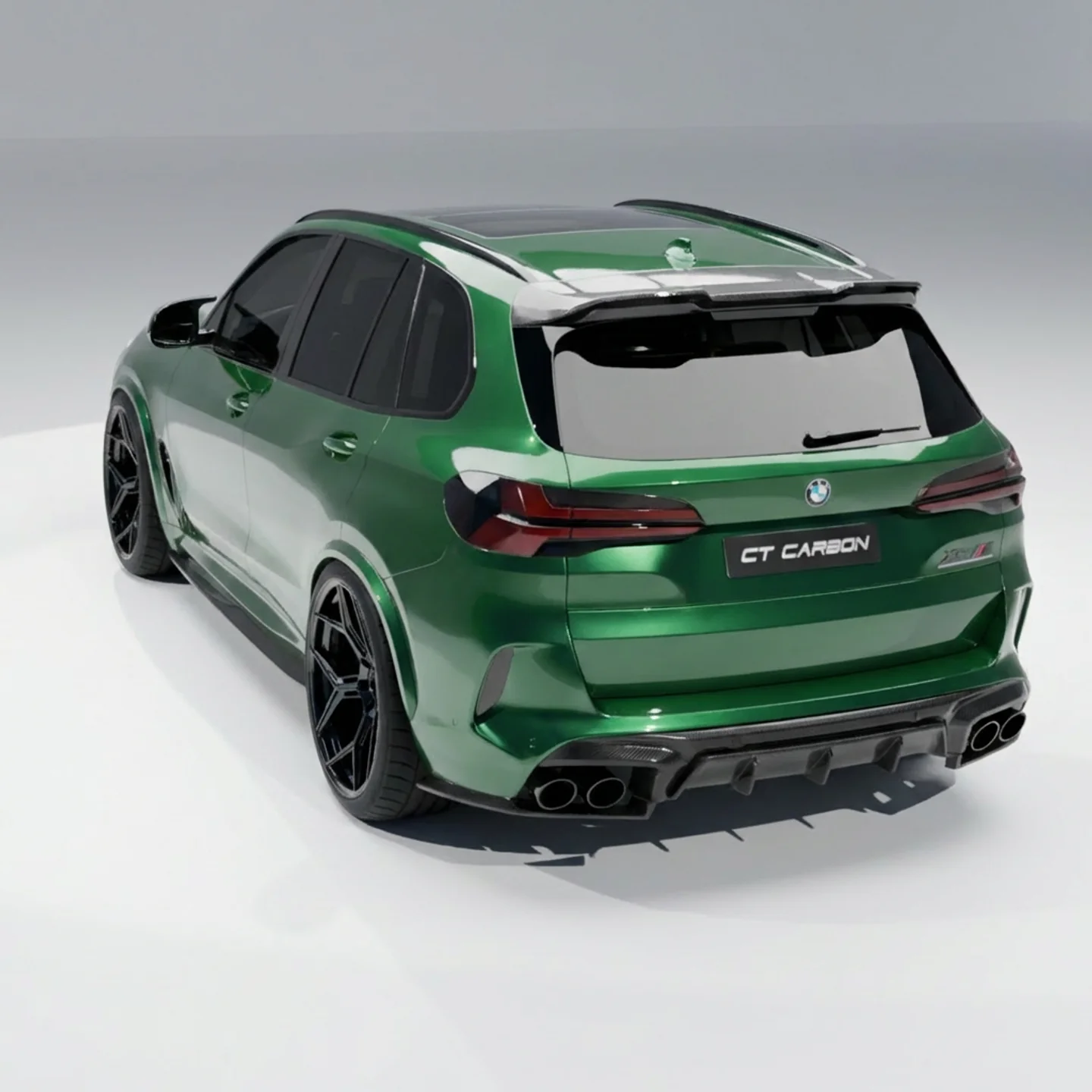 BMW F95 X5M 2019+ CARBON FIBRE DIFFUSER WITH CORNERS - CT DESIGN - Image 8