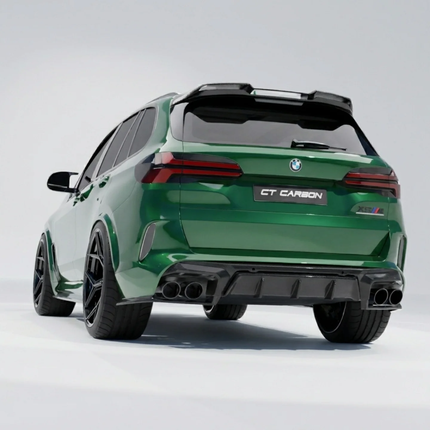 BMW F95 X5M 2019+ CARBON FIBRE DIFFUSER WITH CORNERS - CT DESIGN - Image 9