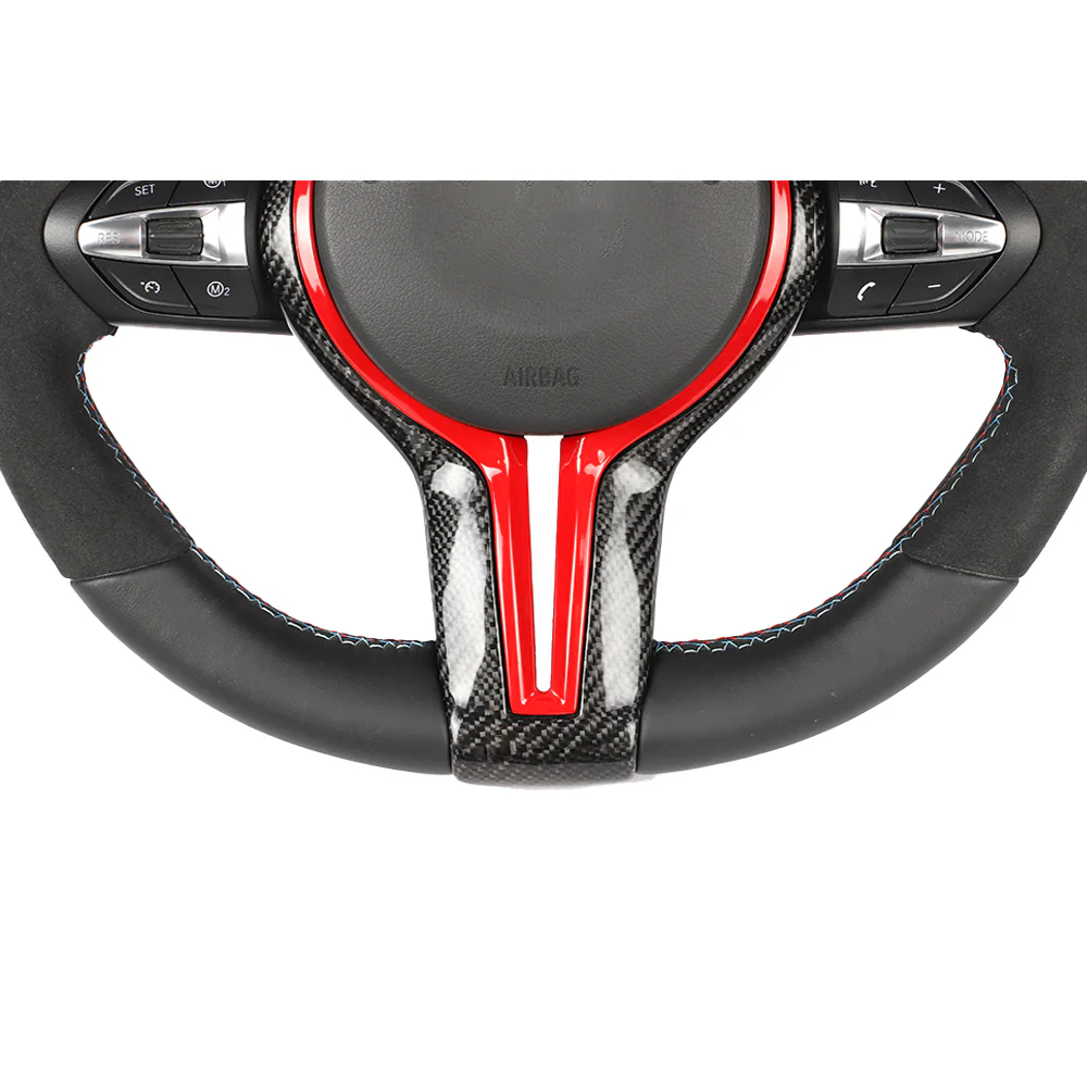 BMW FXX LEATHER / ALCANTARA / FLAT BOTTOM CUSTOM STEERING WHEEL - Image 4