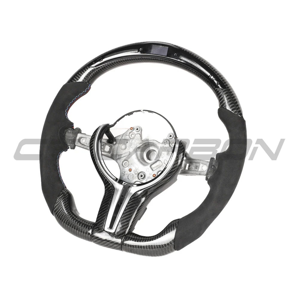 BMW FXX CARBON FIBRE / ALCANTARA / LED FLAT BOTTOM CUSTOM STEERING WHEEL - Image 2