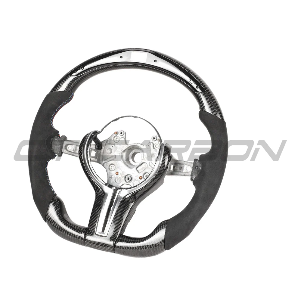 BMW FXX CARBON FIBRE / ALCANTARA / LED FLAT BOTTOM CUSTOM STEERING WHEEL - Image 5