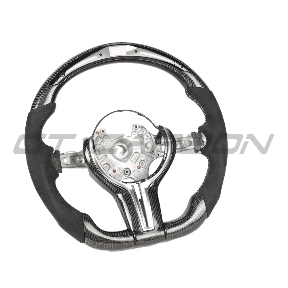 BMW FXX CARBON FIBRE / ALCANTARA / LED FLAT BOTTOM CUSTOM STEERING WHEEL - Image 6