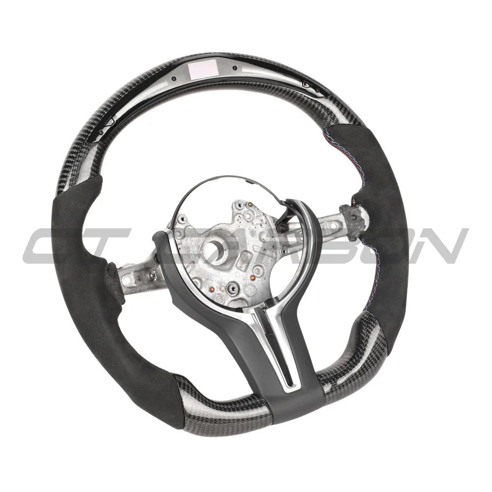 BMW FXX CARBON FIBRE / ALCANTARA / LED FLAT BOTTOM CUSTOM STEERING WHEEL - Image 7