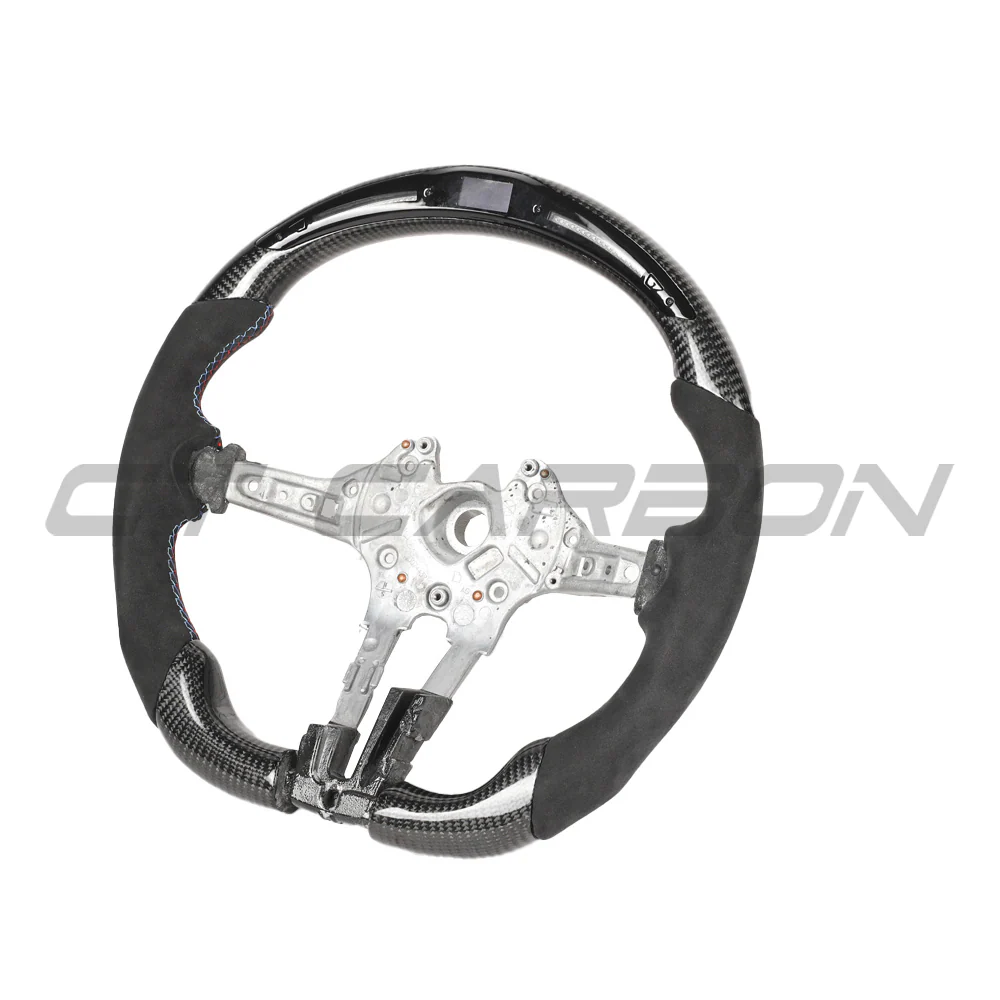 BMW FXX CARBON FIBRE / ALCANTARA / LED FLAT BOTTOM CUSTOM STEERING WHEEL - Image 9