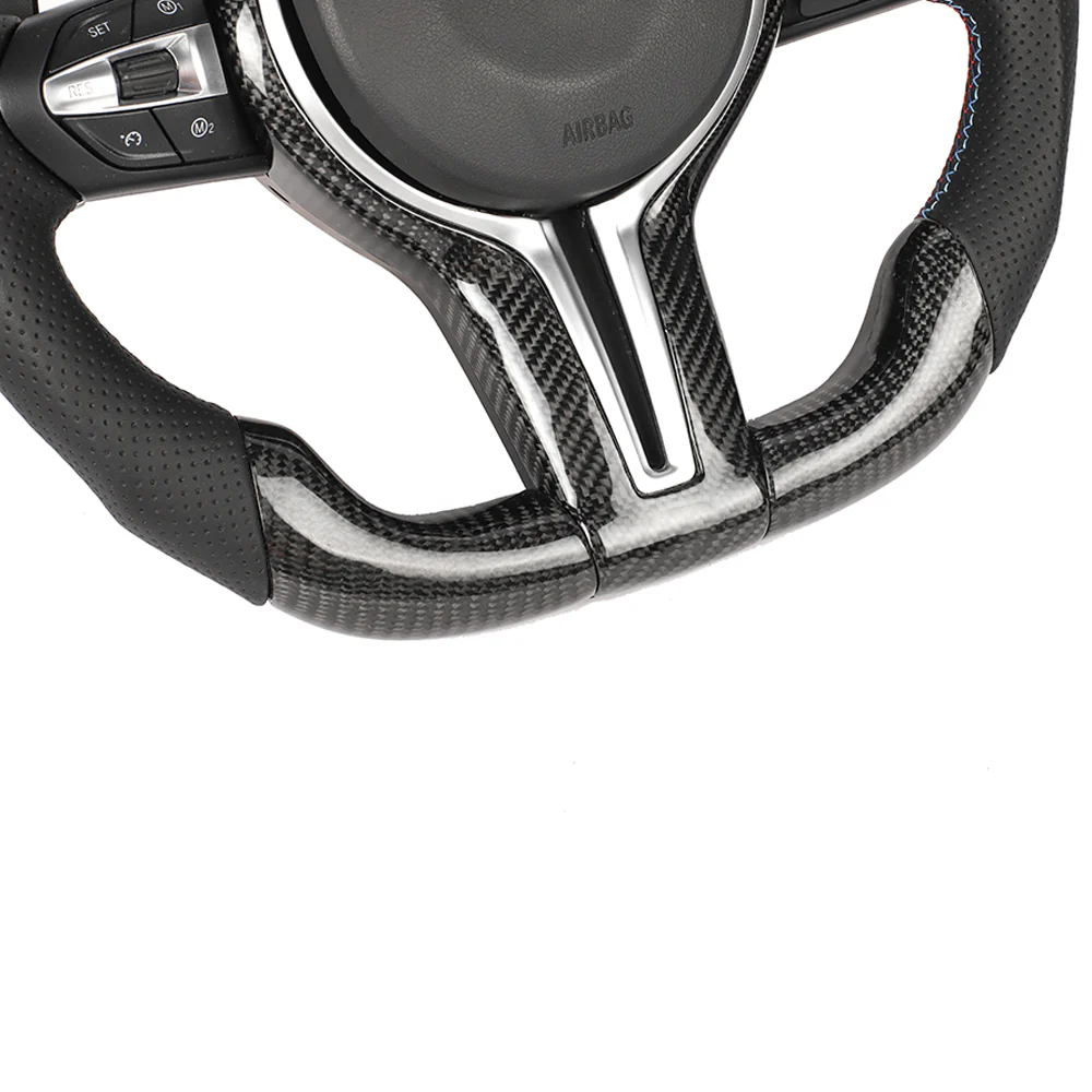 BMW FXX CARBON FIBRE / LEATHER FLAT BOTTOM CUSTOM STEERING WHEEL - Image 7