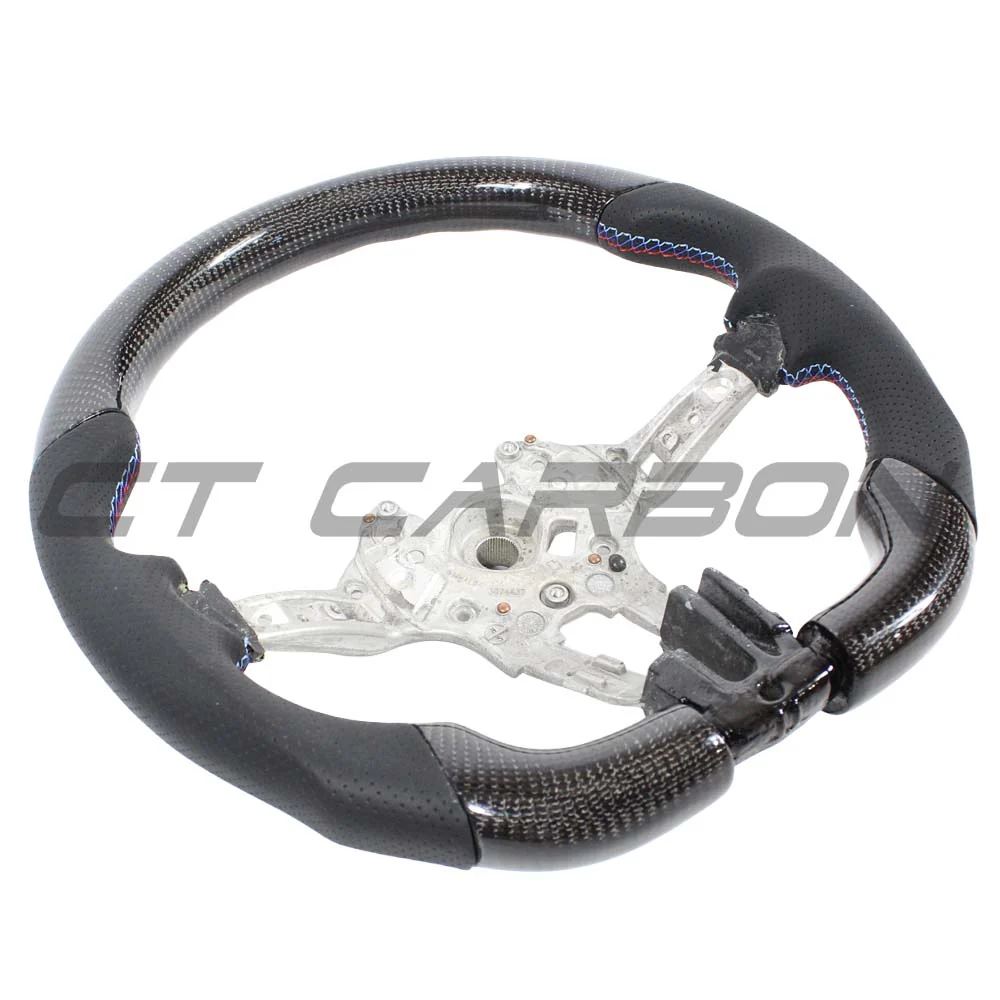 BMW FXX CARBON FIBRE / LEATHER FLAT BOTTOM STEERING WHEEL - Image 6