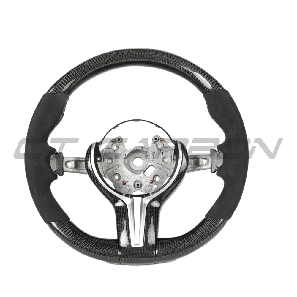 BMW FXX CARBON FIBRE & ALCANTARA ROUND CUSTOM STEERING WHEEL - Image 6