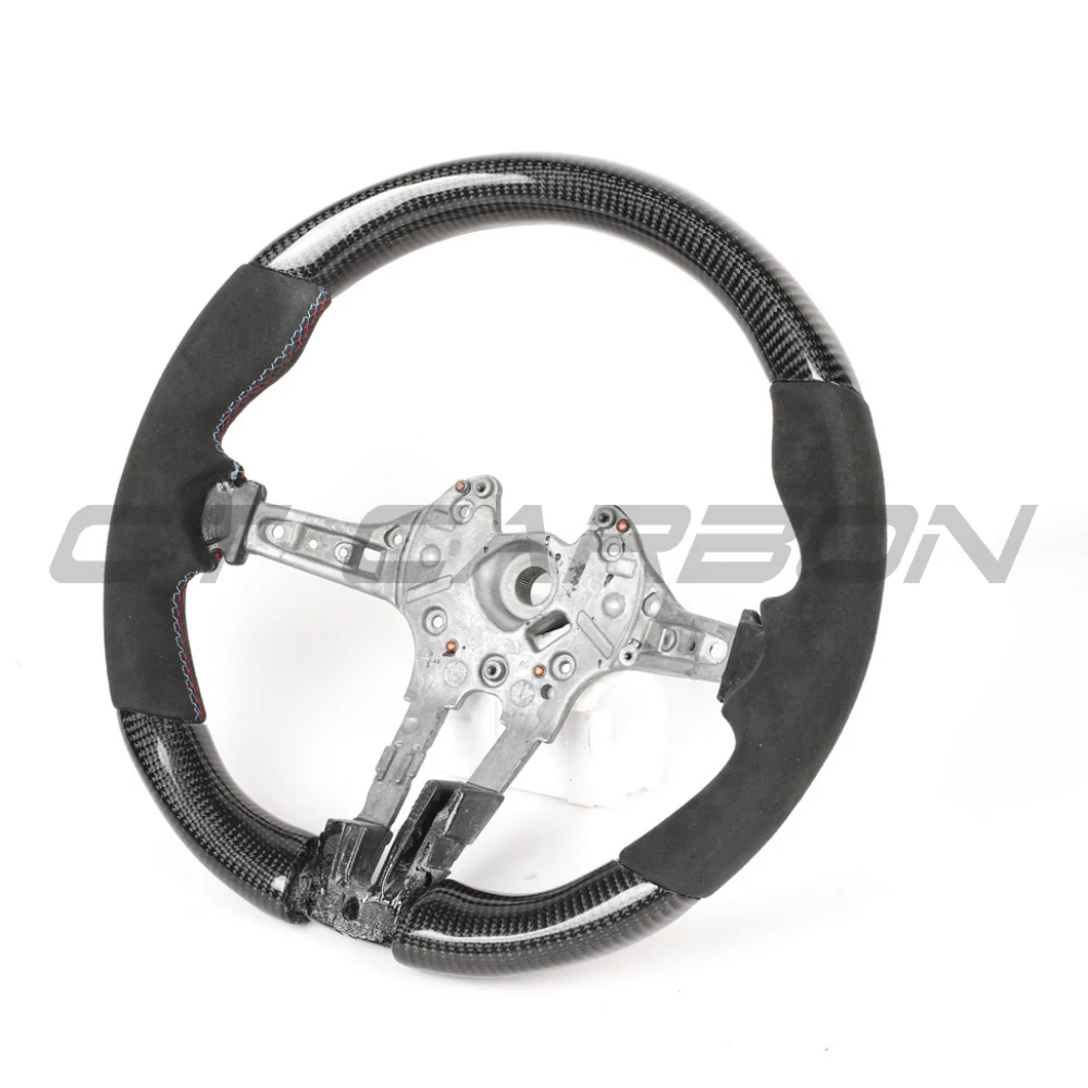 BMW FXX CARBON FIBRE & ALCANTARA ROUND CUSTOM STEERING WHEEL - Image 7