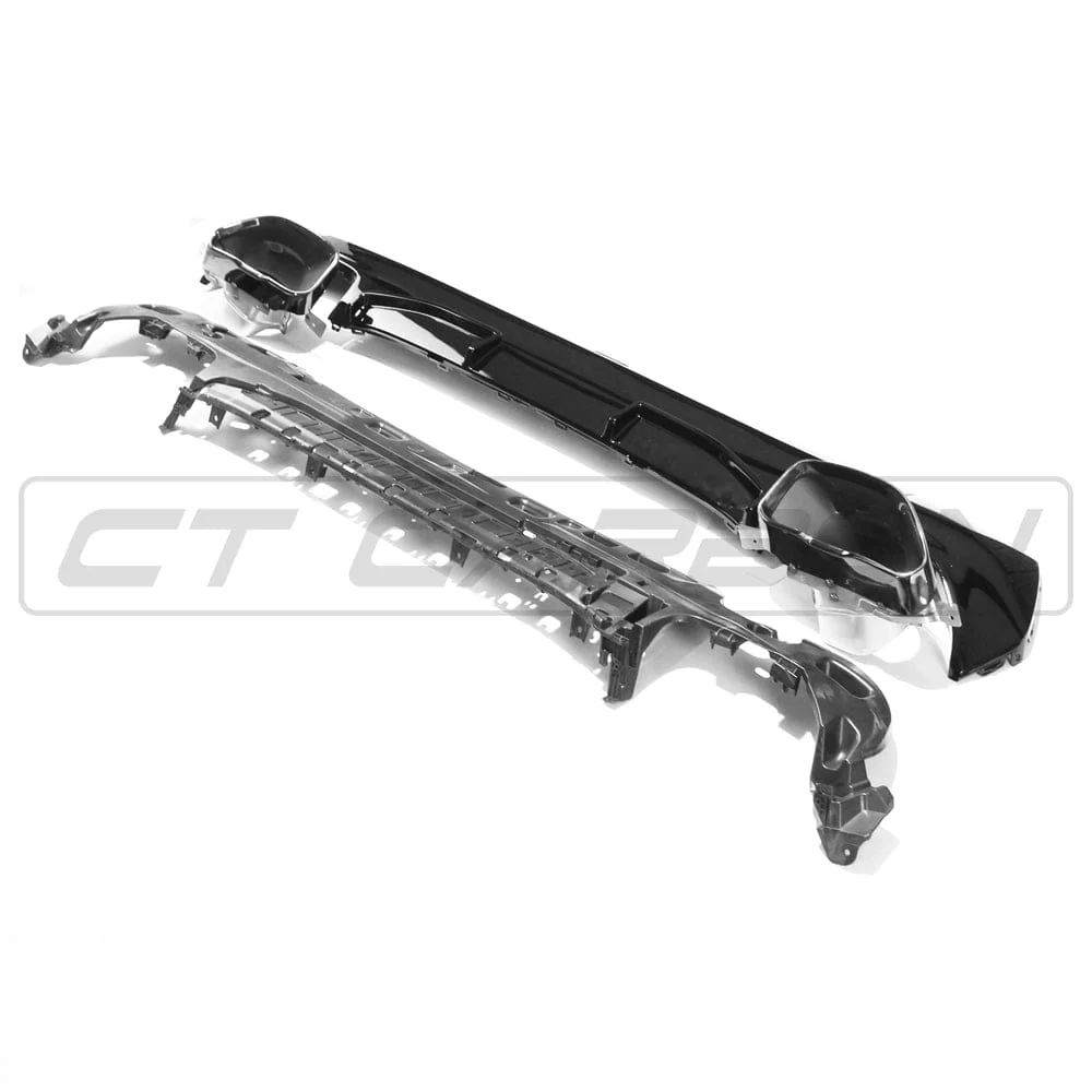 BMW G22/G23 4 SERIES 2020-2024 PRE-LCI GLOSS BLACK DIFFUSER AND TIPS - MP STYLE - Image 4