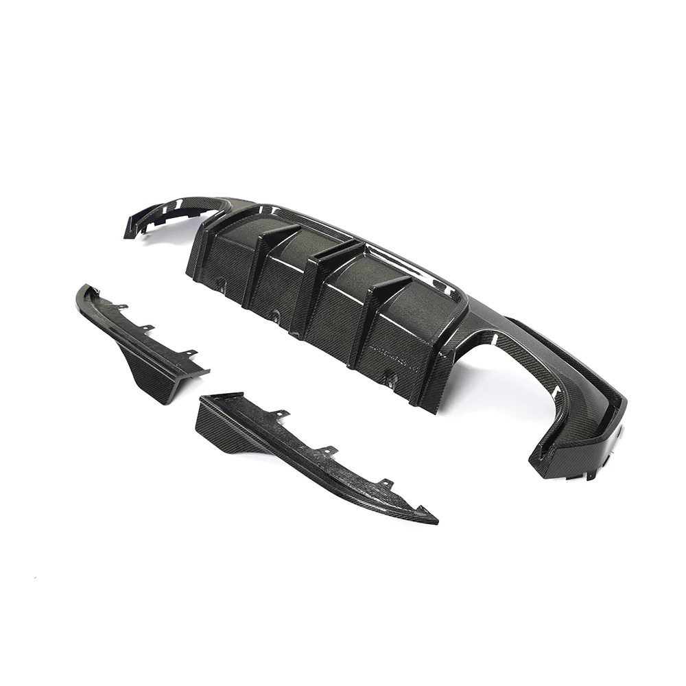 BMW G22/G23 4 SERIES 2020-2024 PRE-LCI QUAD TIP CARBON FIBRE DIFFUSER - V2