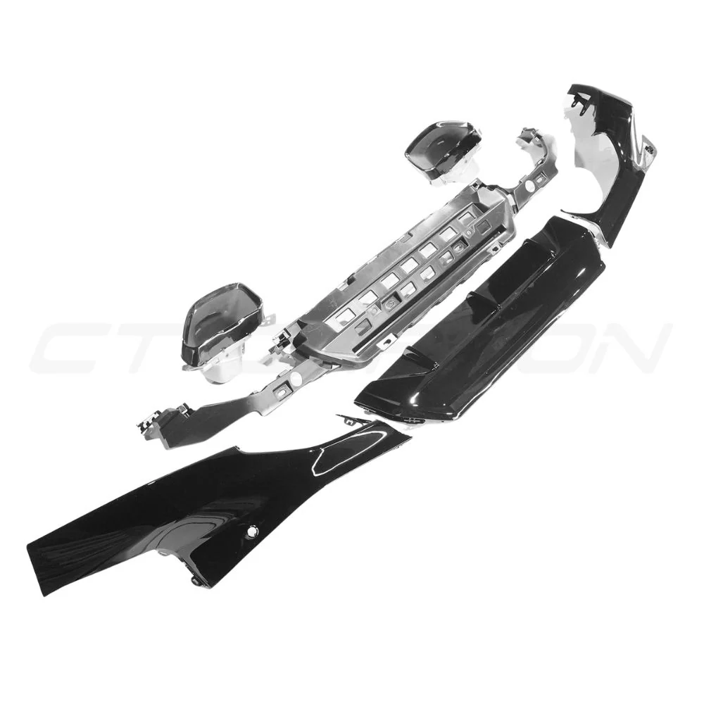 BMW G42 2 SERIES 2022+ GLOSS BLACK DIFFUSER WITH TIPS - V1 - Image 2