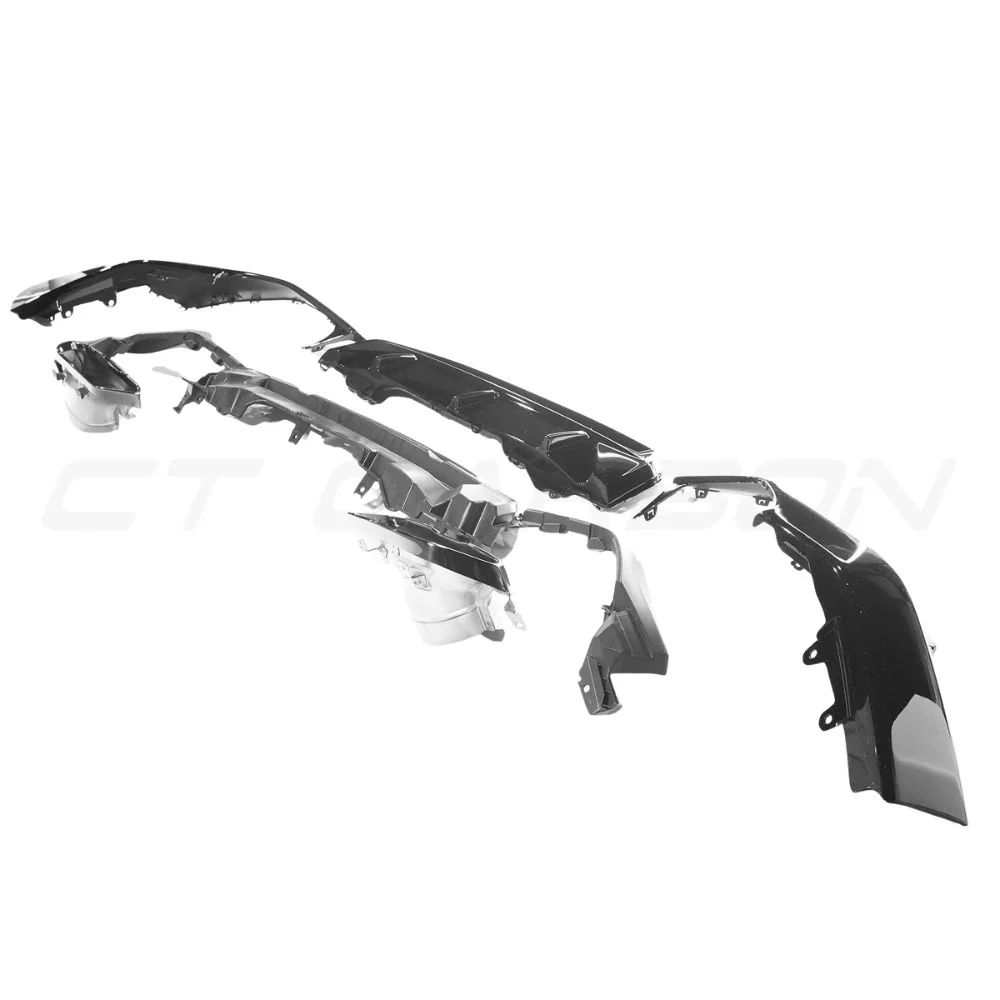 BMW G42 2 SERIES 2022+ GLOSS BLACK DIFFUSER WITH TIPS - V1 - Image 3