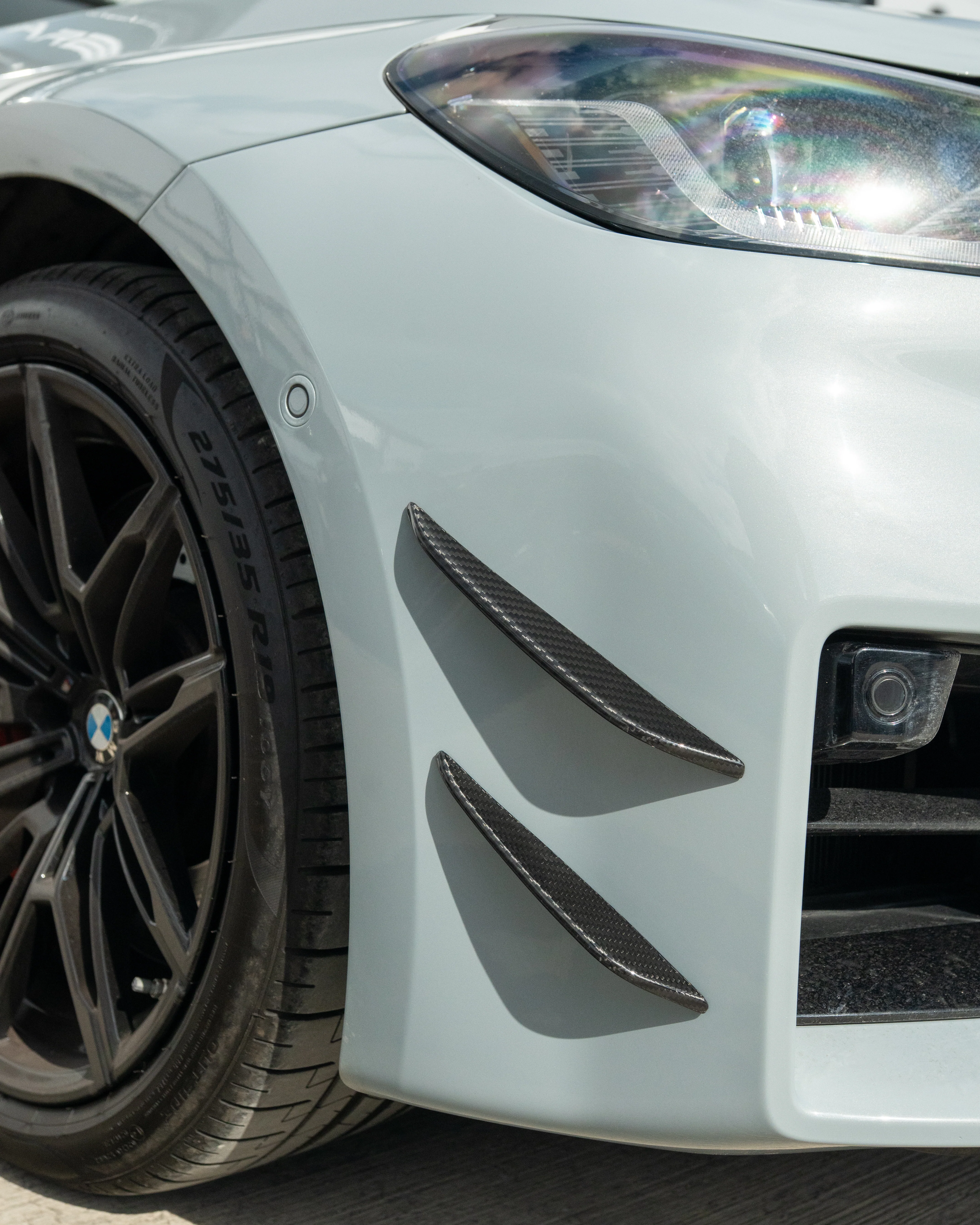 BMW G87 M2 CARBON FIBRE FRONT BUMPER CANARDS - Image 4
