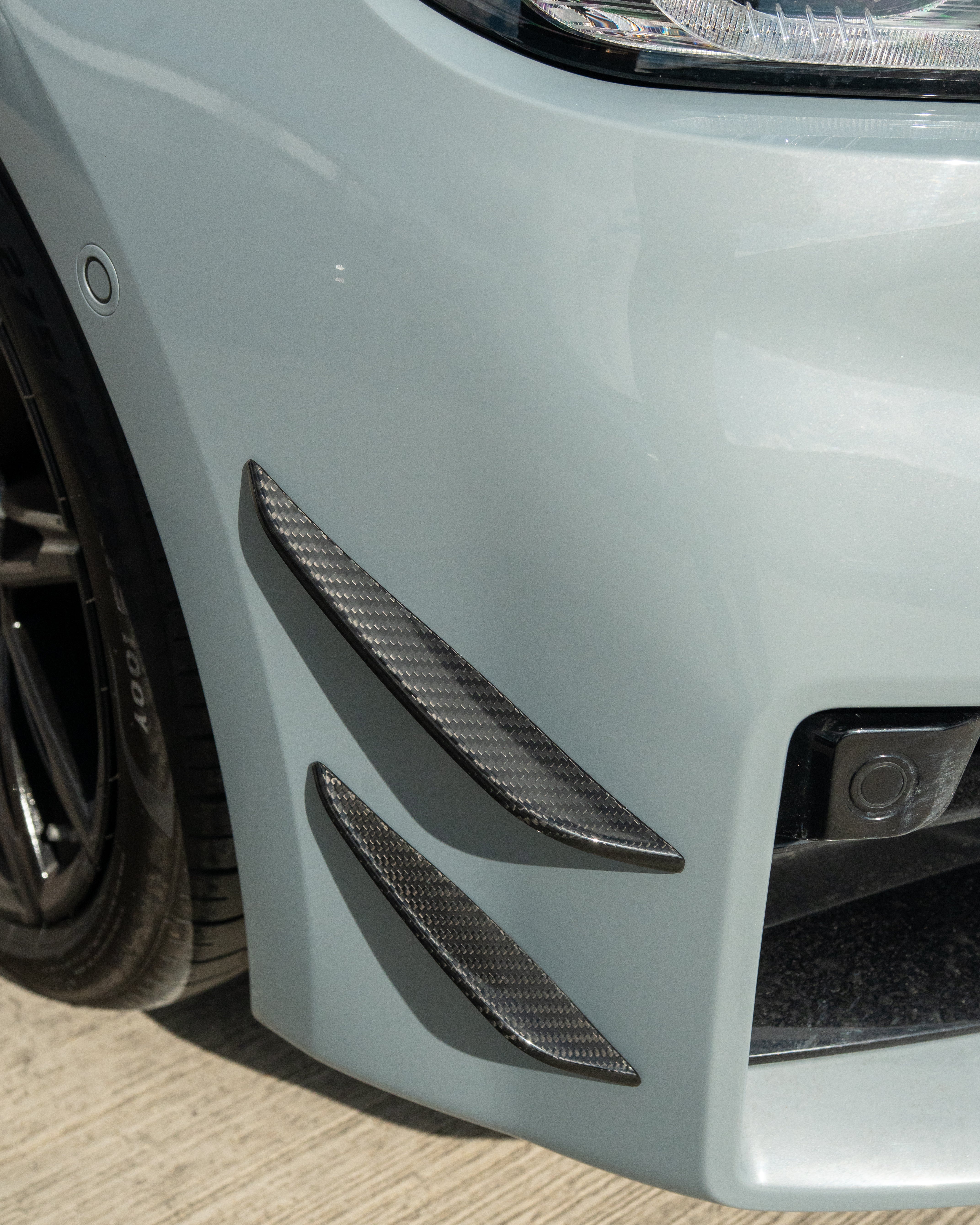 BMW G87 M2 CARBON FIBRE FRONT BUMPER CANARDS - Image 5