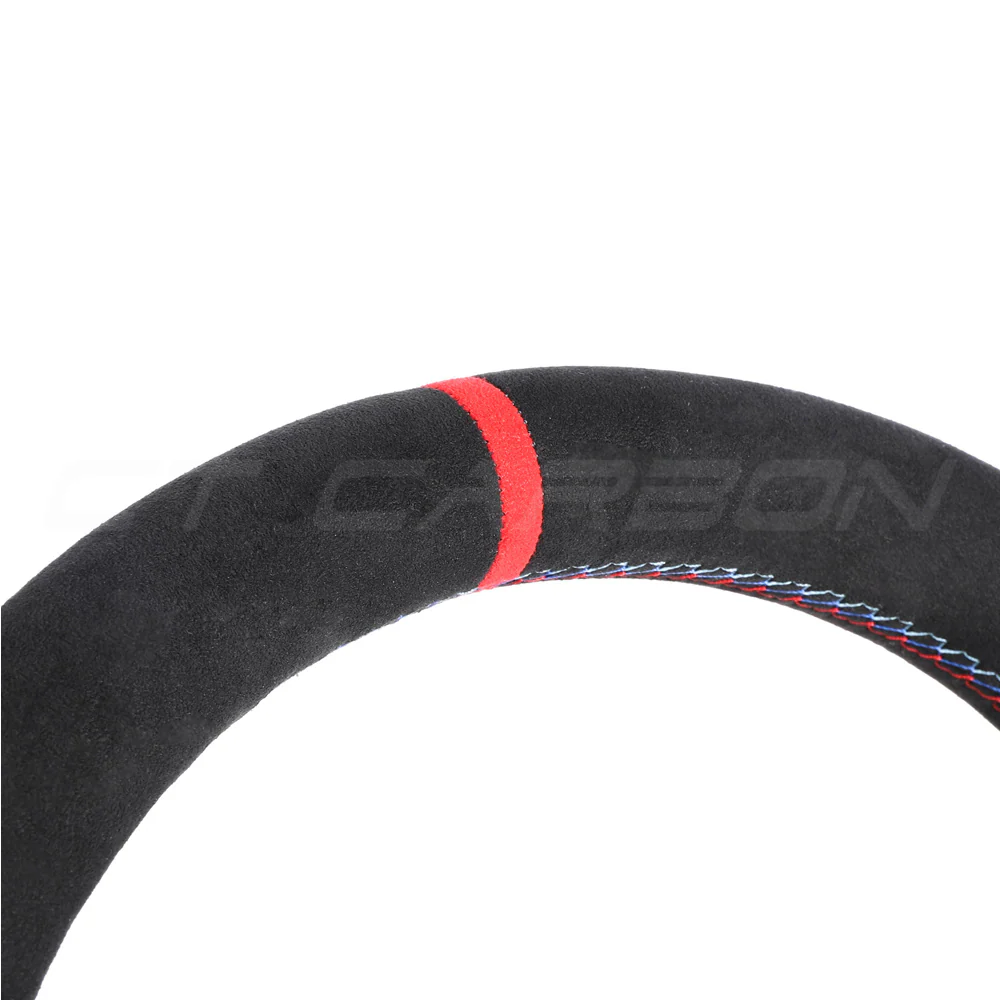 BMW G8X LEATHER / ALCANTARA FLAT BOTTOM CUSTOM STEERING WHEEL - Image 3