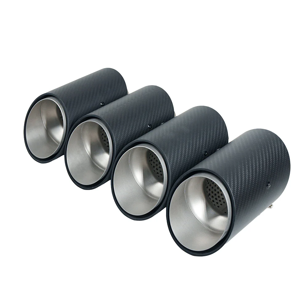 BMW G90/G99 M5 2024+ CARBON FIBRE SLASH CUT EXHAUST TIPS - CHROME - Image 2