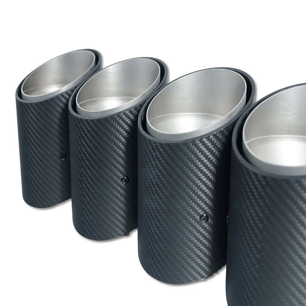 BMW G90/G99 M5 2024+ CARBON FIBRE SLASH CUT EXHAUST TIPS - CHROME - Image 5