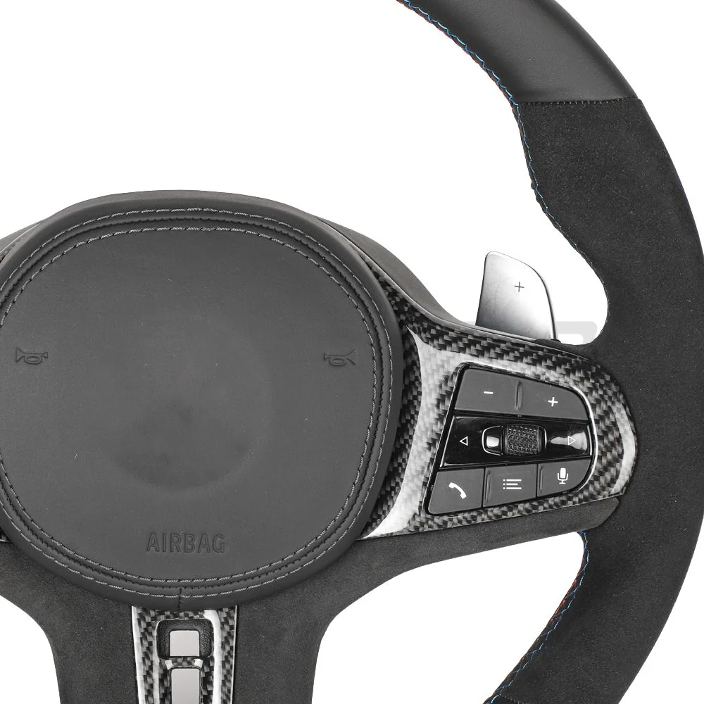 BMW Gxx ALCANTARA/LEATHER FLAT BOTTOM CUSTOM STEERING WHEEL - Image 6