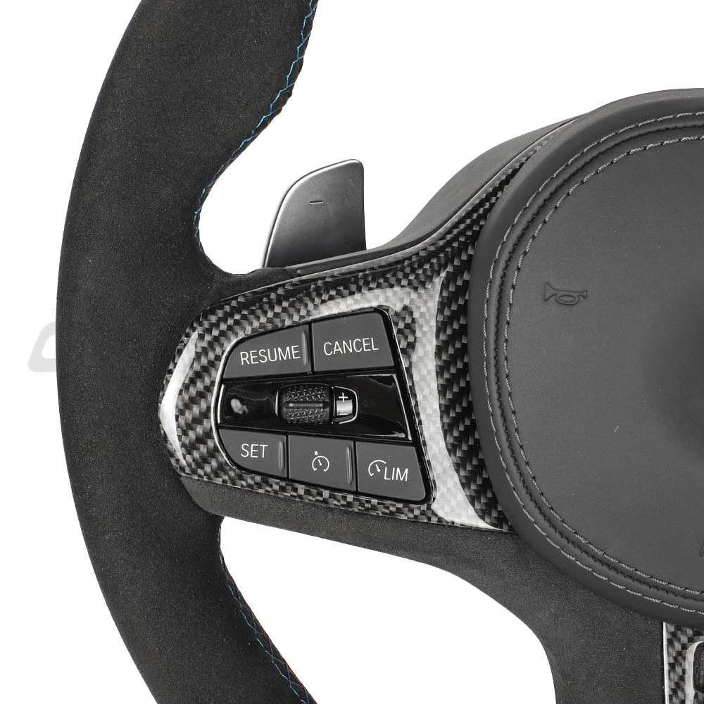 BMW Gxx ALCANTARA/LEATHER FLAT BOTTOM CUSTOM STEERING WHEEL - Image 8