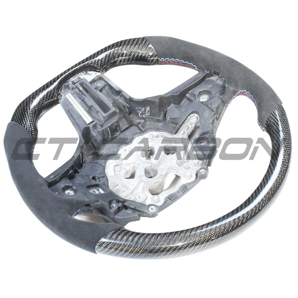 BMW Gxx CARBON FIBRE / ALCANTARA FLAT BOTTOM CUSTOM STEERING WHEEL - Image 6