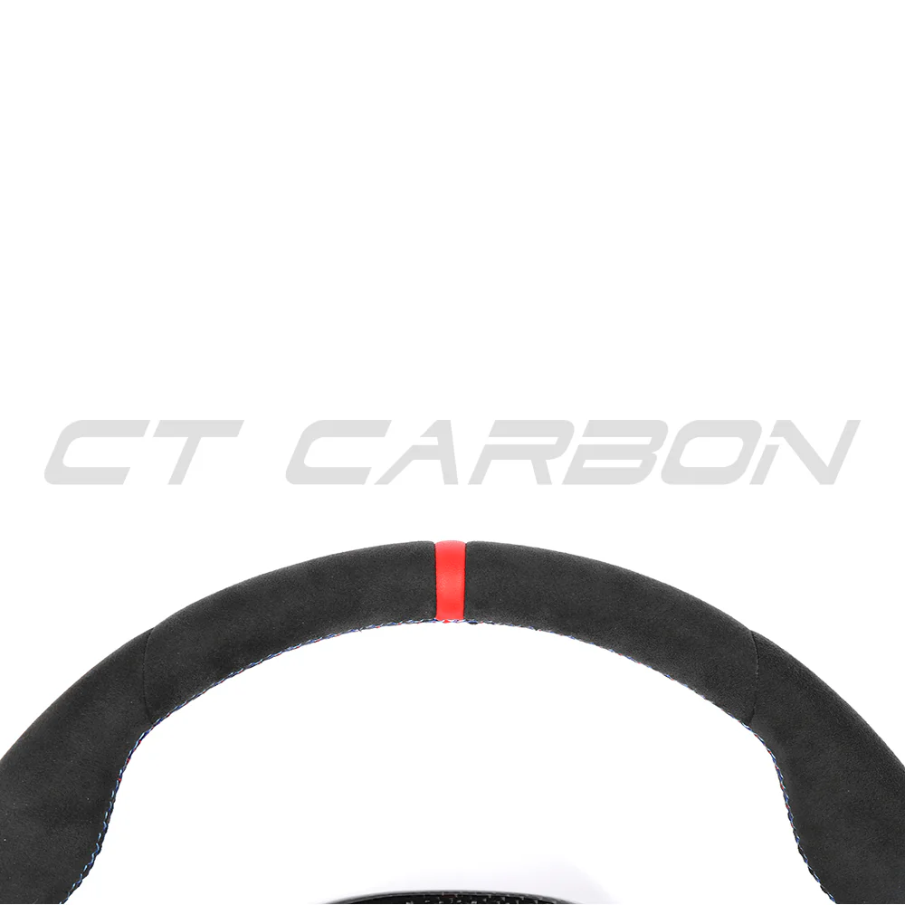 BMW GXX LCI ALCANTARA FLAT BOTTOM CUSTOM STEERING WHEEL - Image 5