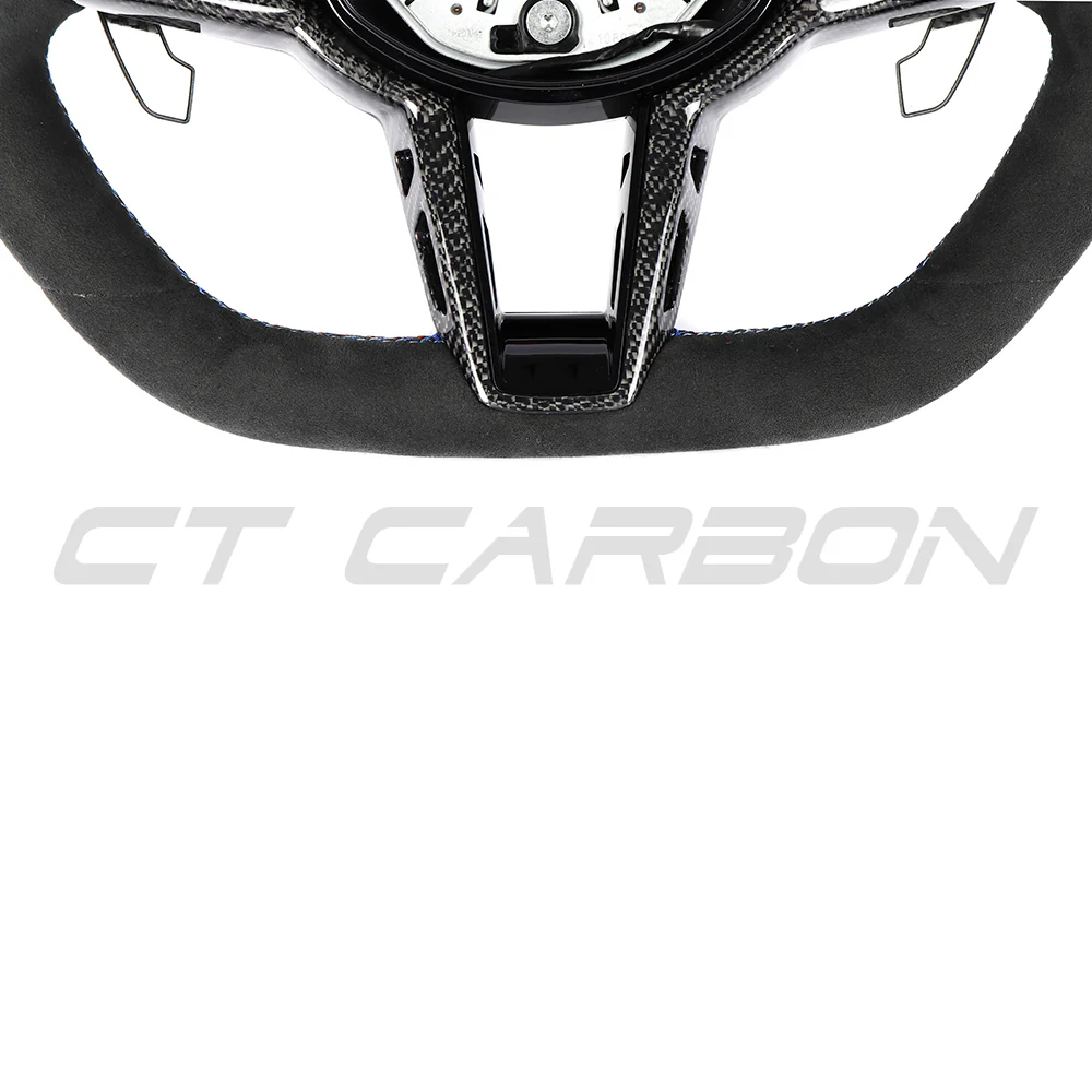 BMW GXX LCI ALCANTARA FLAT BOTTOM CUSTOM STEERING WHEEL - Image 7