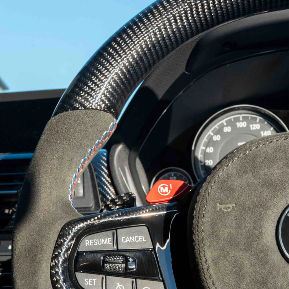 BMW GXX LCI CARBON FIBRE / ALCANTARA FLAT BOTTOM CUSTOM STEERING WHEEL - Image 3