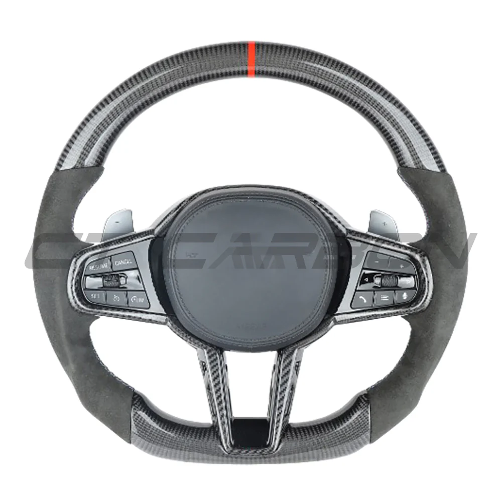 BMW GXX LCI CARBON FIBRE / ALCANTARA FLAT BOTTOM CUSTOM STEERING WHEEL - Image 4