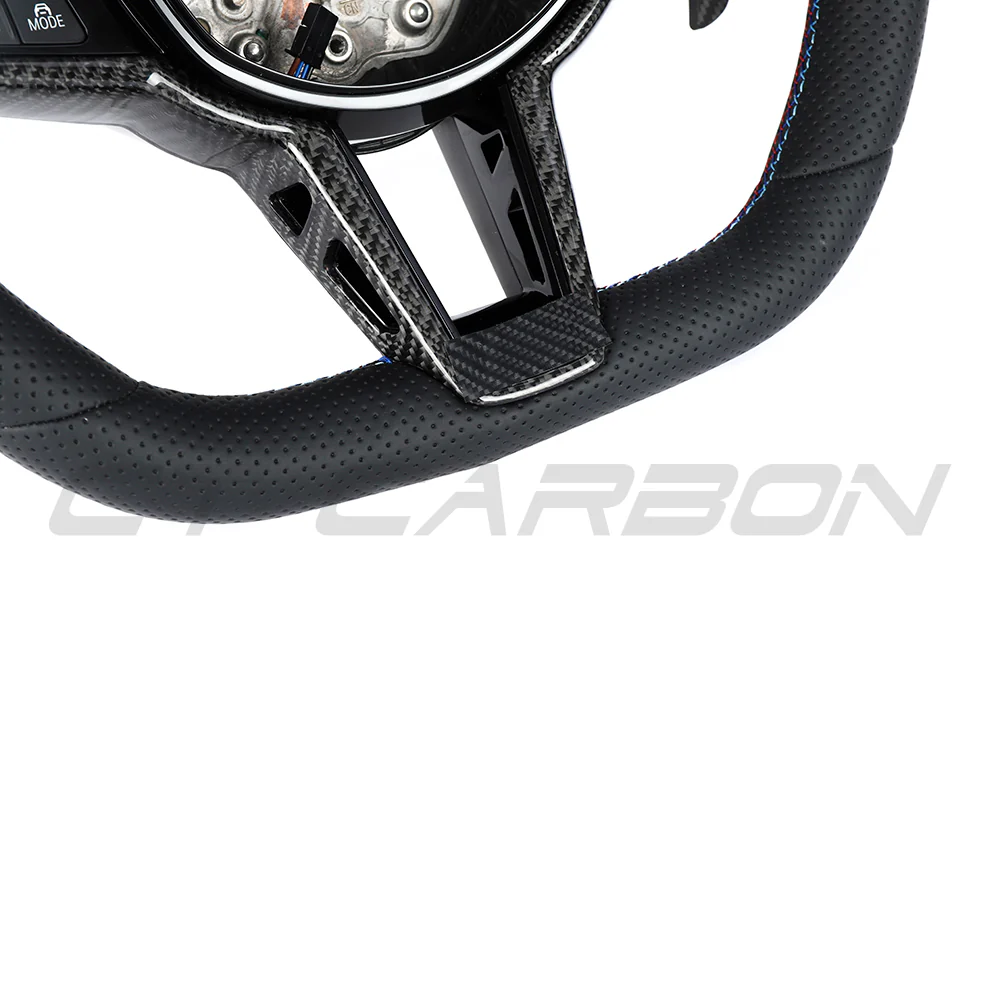 BMW Gxx LCI FULL LEATHER FLAT BOTTOM CUSTOM STEERING WHEEL - Image 5