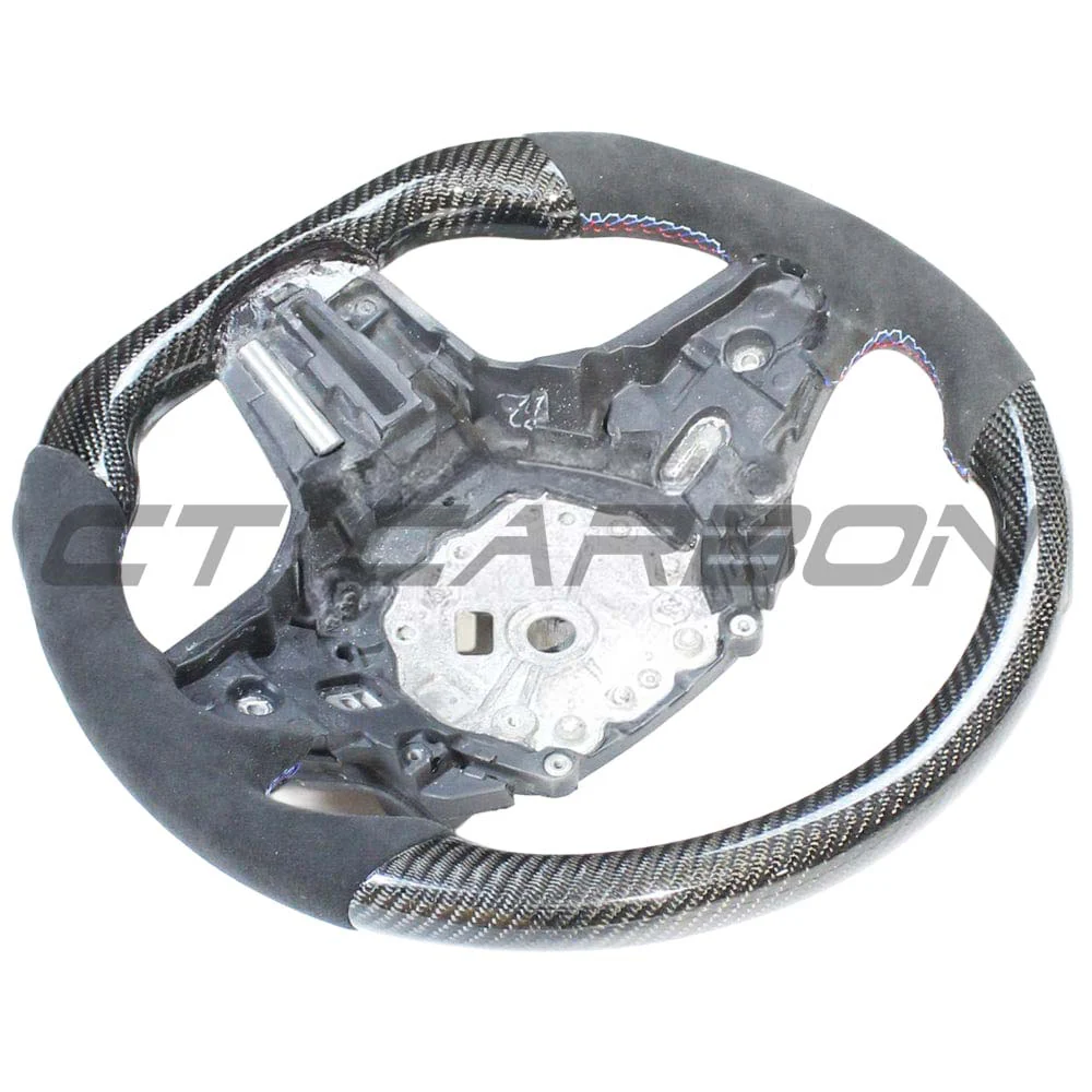BMW Gxx M2,M3,M4 1,2,3,4 SERIES CARBON FIBRE / ALCANTARA FLAT BOTTOM STEERING WHEEL WITH HEATING - Image 6