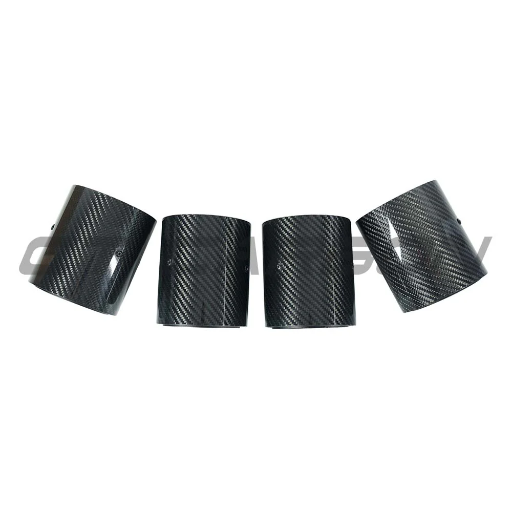 BMW M2, M3, M4 G87/G80/G81/G82/G83 CARBON EXHAUST TIPS - BLACK STRAIGHT CUT (SET OF 4) - Image 3