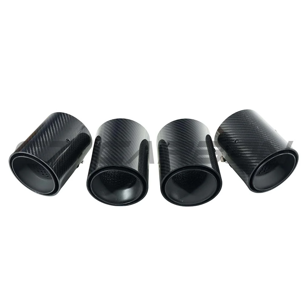 BMW M2, M3, M4 G87/G80/G81/G82/G83 CARBON EXHAUST TIPS - BLACK STRAIGHT CUT (SET OF 4) - Image 4