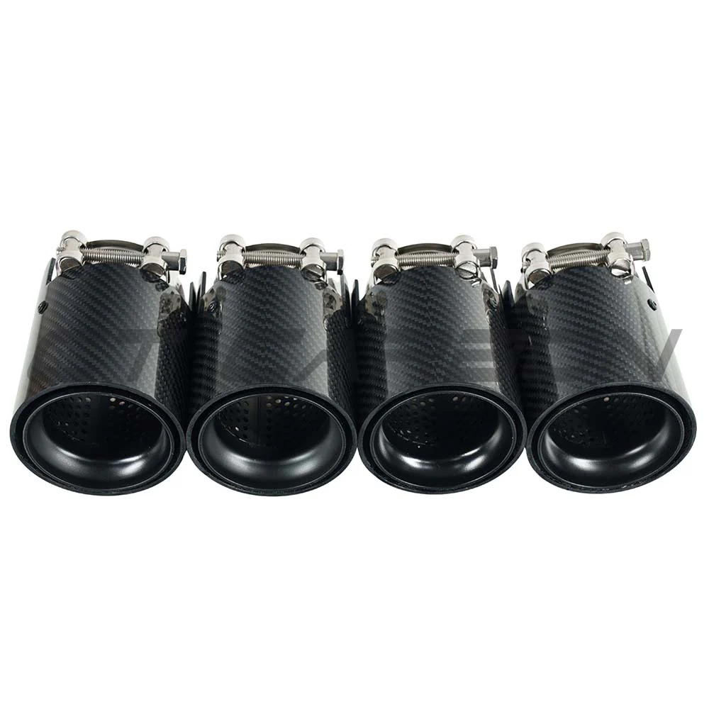 BMW M2/M3/M4/M5 F10/F80/F82/F83/F87 CARBON FIBRE EXHAUST TIPS - BLACK x4 - Image 6