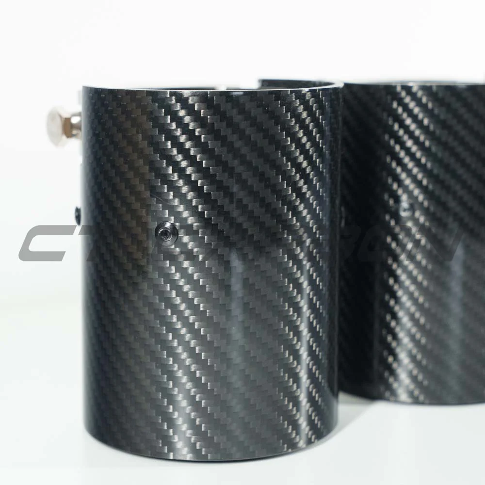 BMW M2/M3/M4/M5 F10/F80/F82/F83/F87 CARBON FIBRE EXHAUST TIPS - BLACK x4 - Image 7