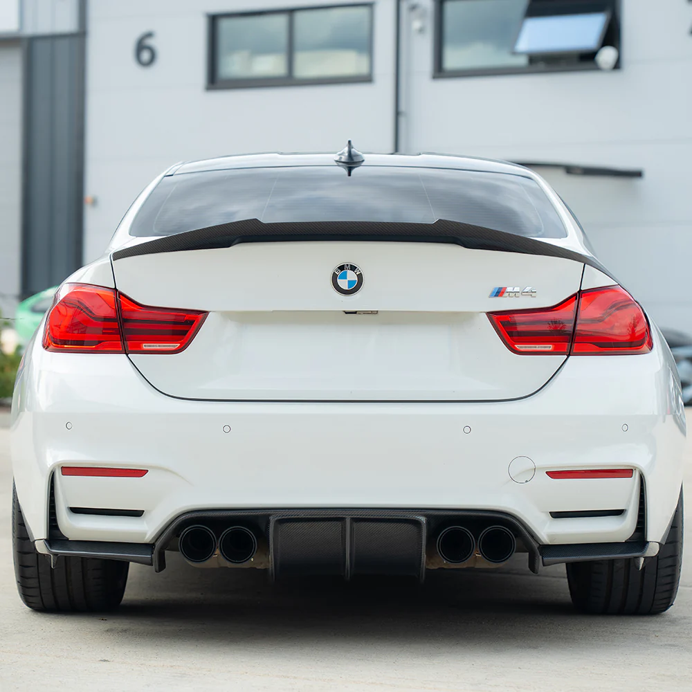 BMW M2/M3/M4/M5 F10/F80/F82/F83/F87 CARBON FIBRE EXHAUST TIPS - BLACK x4 - Image 4