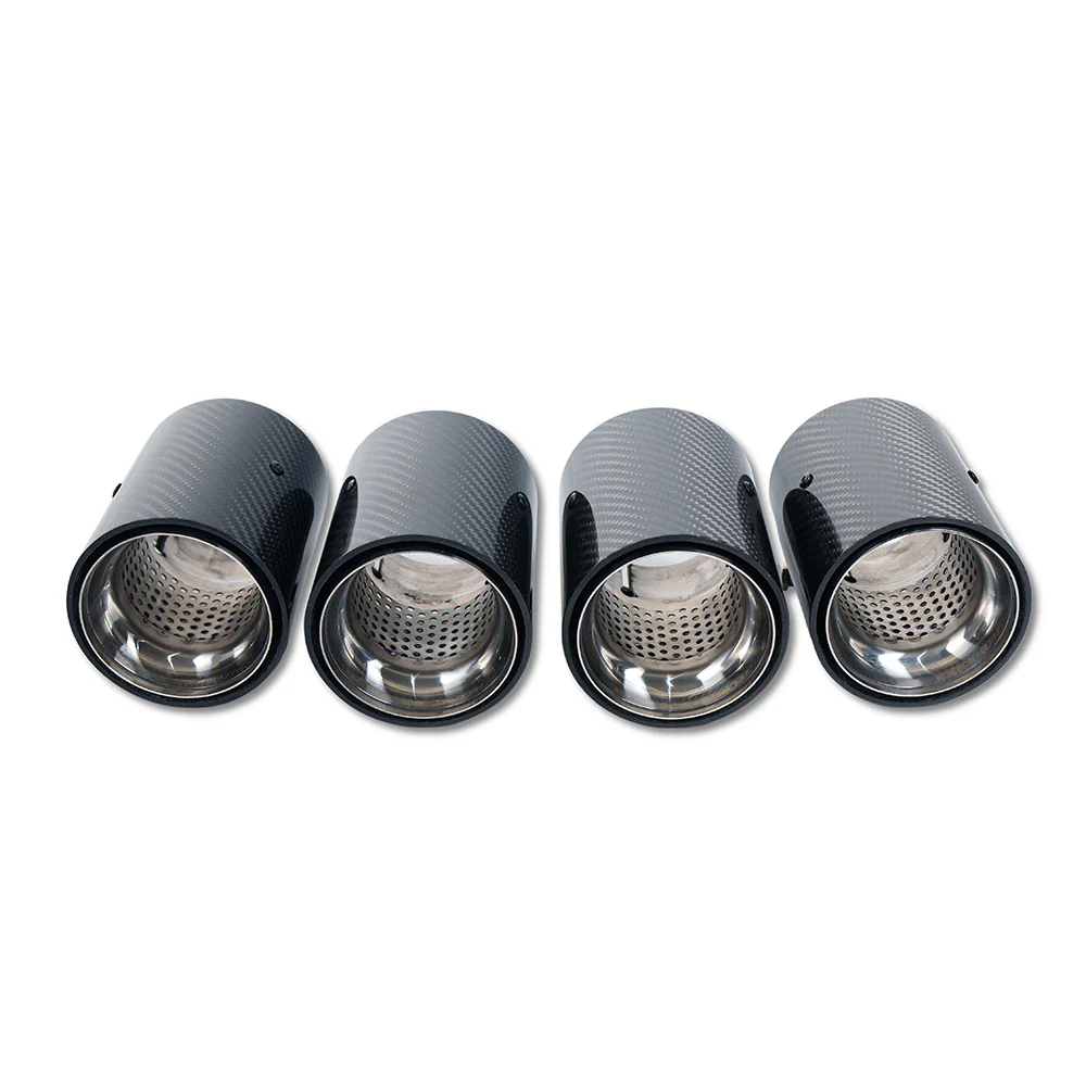 BMW M2/M3/M4/M5 F10/F80/F82/F83/F87 CARBON FIBRE EXHAUST TIPS - CHROME x4 - Image 6