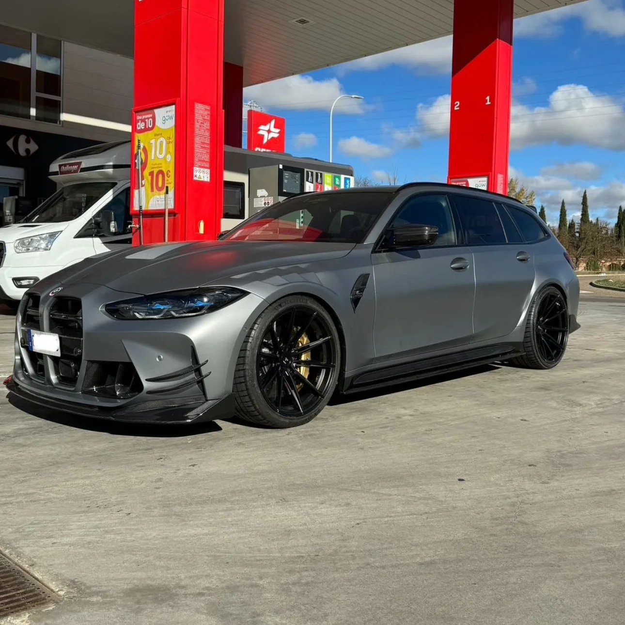BMW M3/M4 (G80 G81 G82 G83) 2021+ CARBON FIBRE FRONT BUMPER CANARDS - Image 2