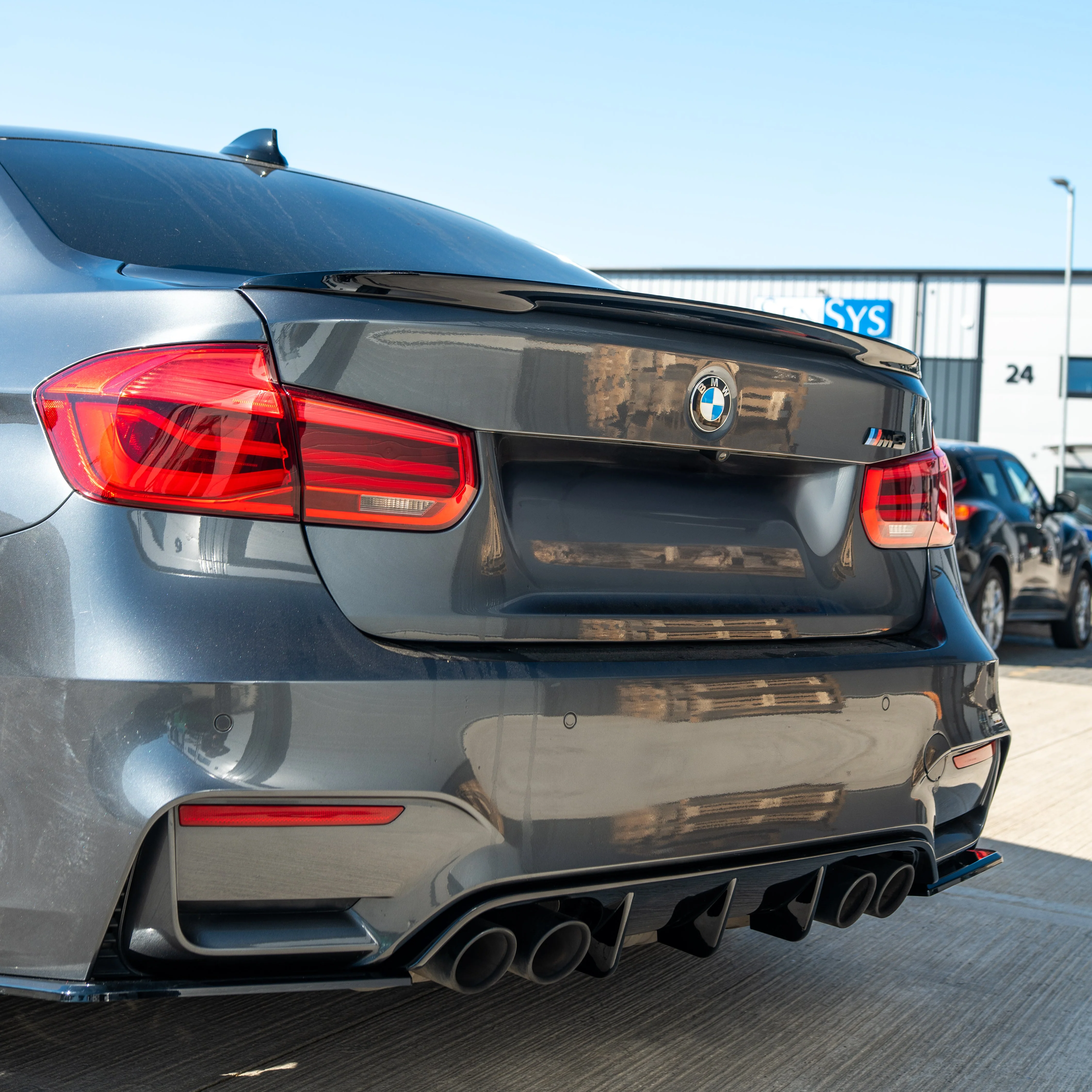 BMW M3/M4 (F80 F82 F83) GLOSS BLACK DIFFUSER - V STYLE - Image 3