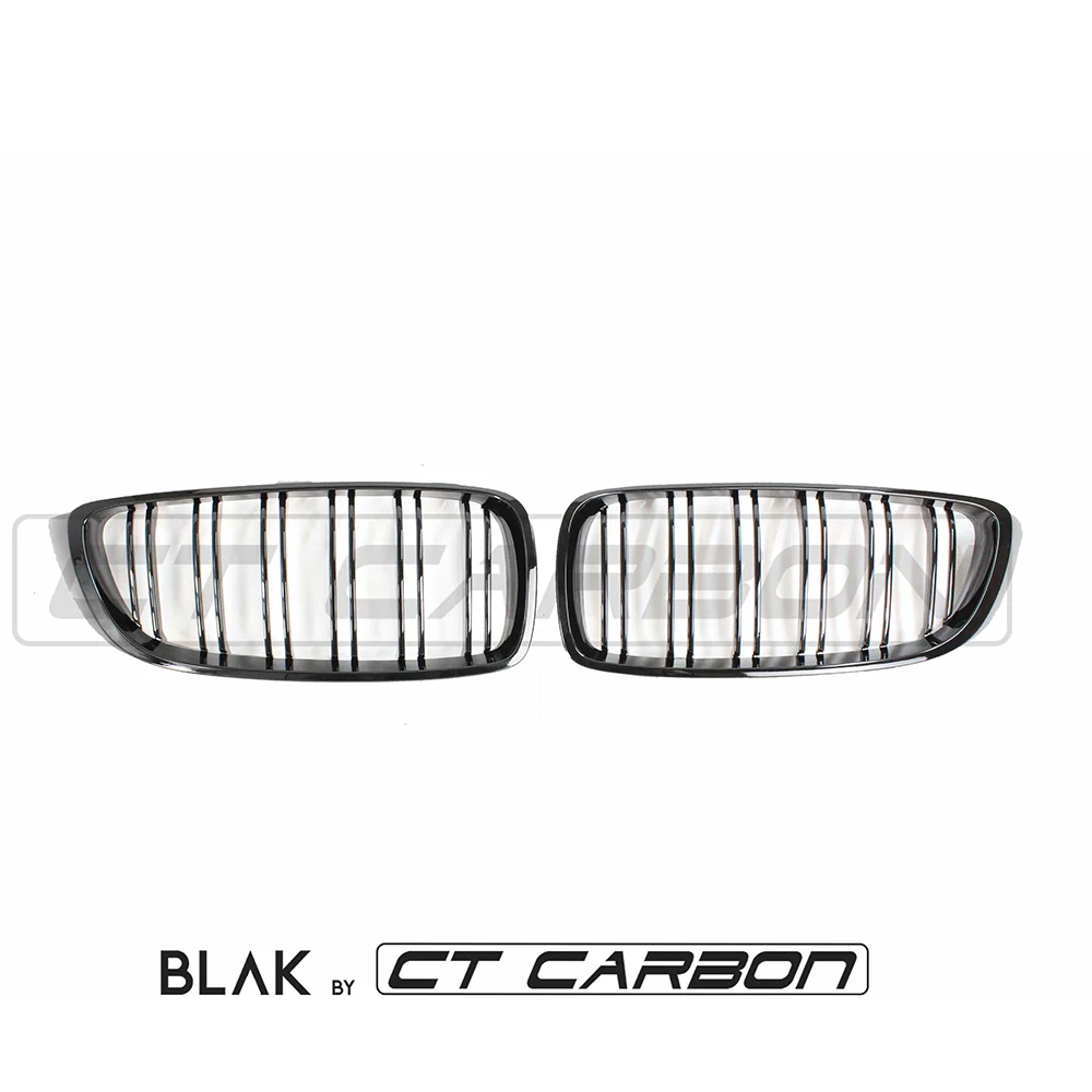 BMW M4 F82 / F83 & F32/F33/F36 4 SERIES DOUBLE SLAT BLACK GRILLES - BLAK BY CT CARBON - Image 8