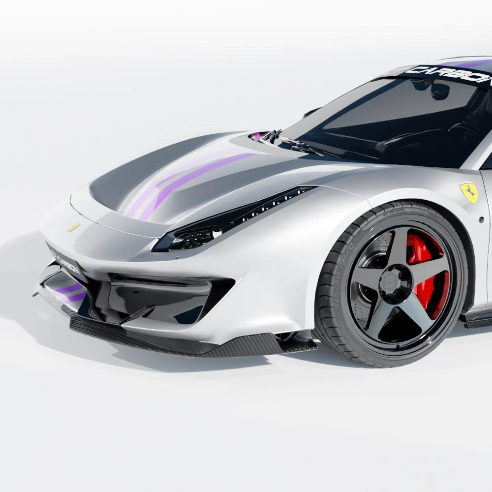 FERRARI 488 PISTA CARBON FIBRE SPLITTER - CT DESIGN - Image 8