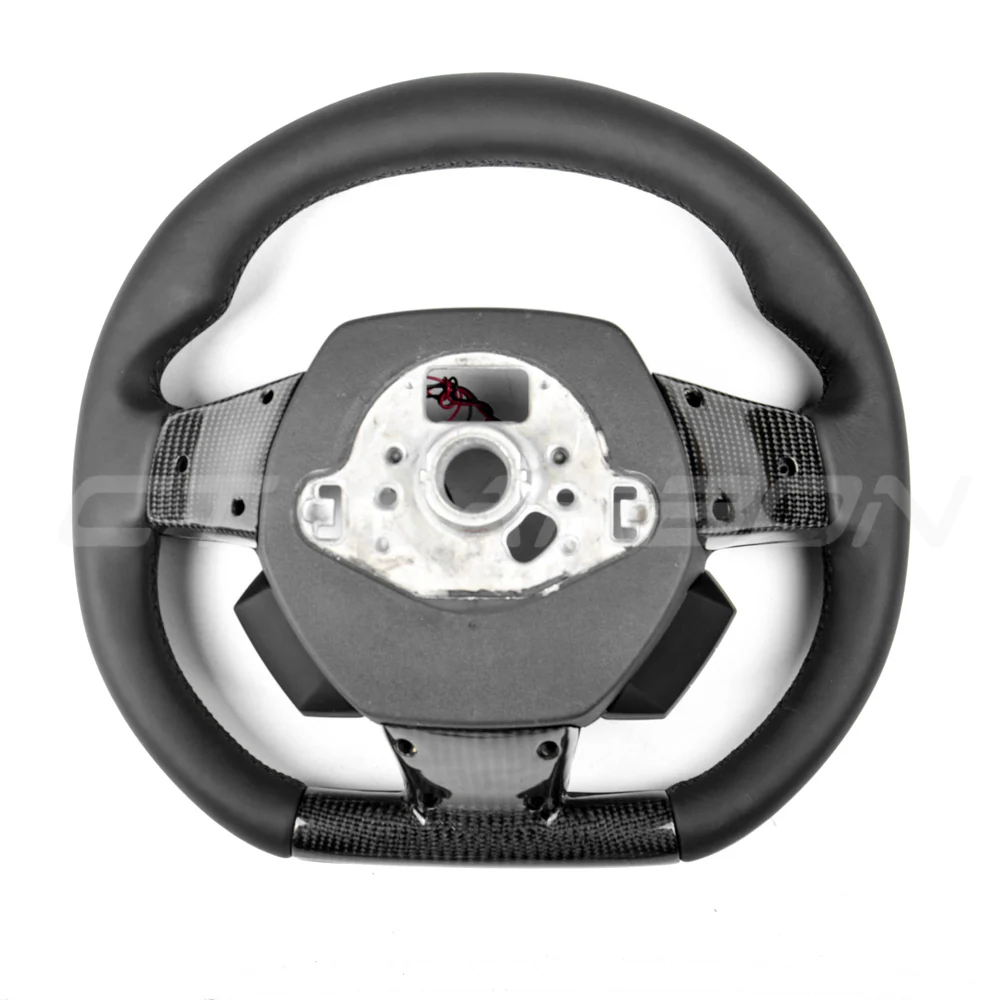 LAMBORGHINI HURACAN LEATHER / CARBON FIBRE LED FLAT BOTTOM CUSTOM STEERING WHEEL - Image 4