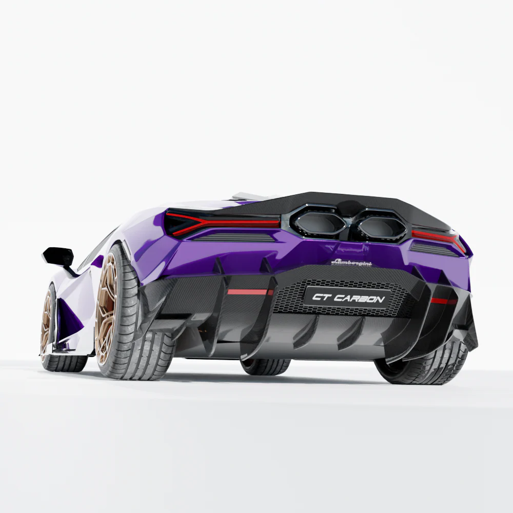 LAMBORGHINI REVUELTO MATTE CARBON FIBRE REAR DIFFUSER - CT DESIGN - Image 3
