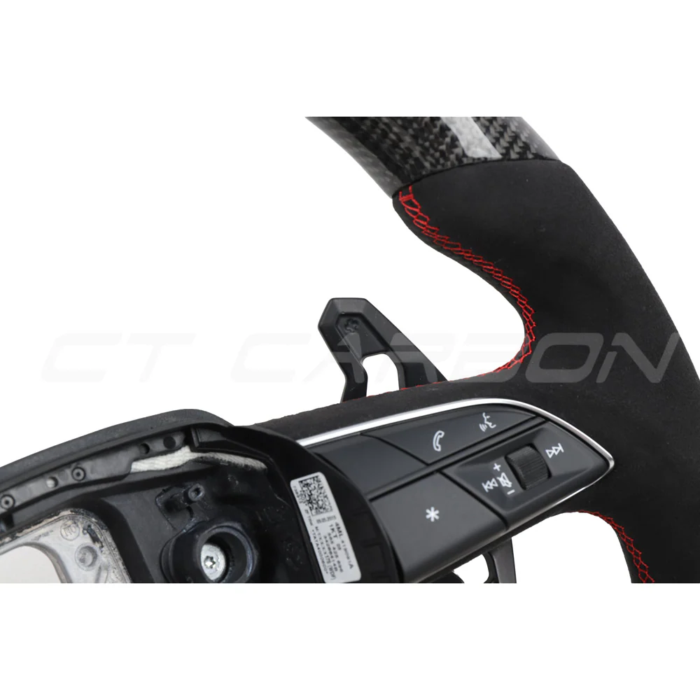 LAMBORGHINI URUS CARBON FIBRE / ALCANTARA FLAT BOTTOM CUSTOM STEERING WHEEL - Image 10