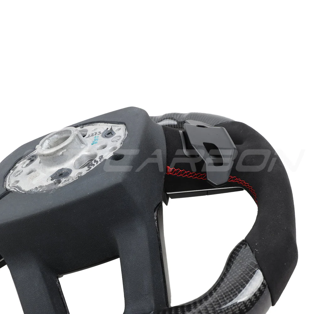 LAMBORGHINI URUS CARBON FIBRE / ALCANTARA FLAT BOTTOM CUSTOM STEERING WHEEL - Image 14