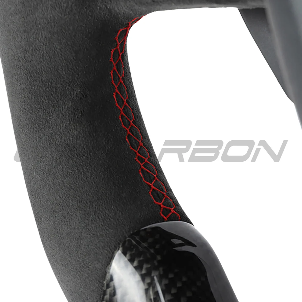 LAMBORGHINI URUS CARBON FIBRE / ALCANTARA LED FLAT BOTTOM CUSTOM STEERING WHEEL - Image 2