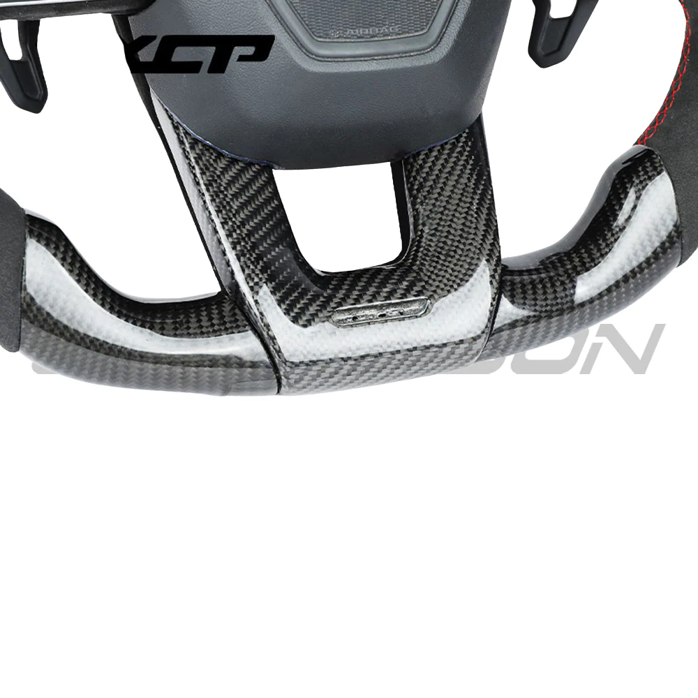 LAMBORGHINI URUS CARBON FIBRE / ALCANTARA LED FLAT BOTTOM CUSTOM STEERING WHEEL - Image 5