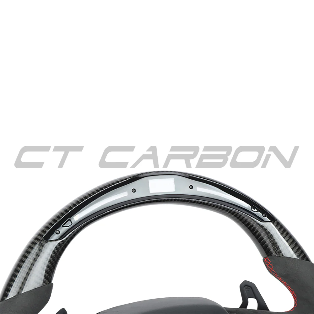 LAMBORGHINI URUS CARBON FIBRE / ALCANTARA LED FLAT BOTTOM CUSTOM STEERING WHEEL - Image 6