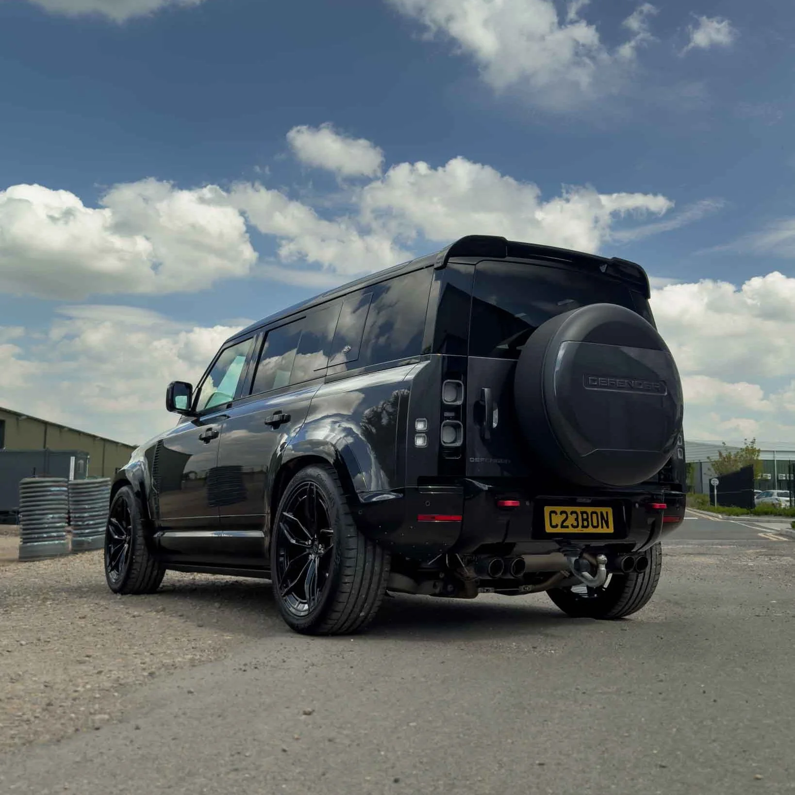 LAND ROVER DEFENDER L663 110 GLOSS BLACK WIDE ARCH FENDERS - Image 3