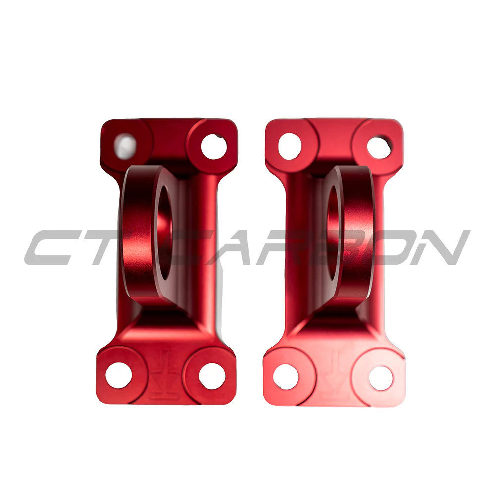LAND ROVER DEFENDER L663 90/110/130 RED ALLUMINIUM TOW HOOKS - Image 5